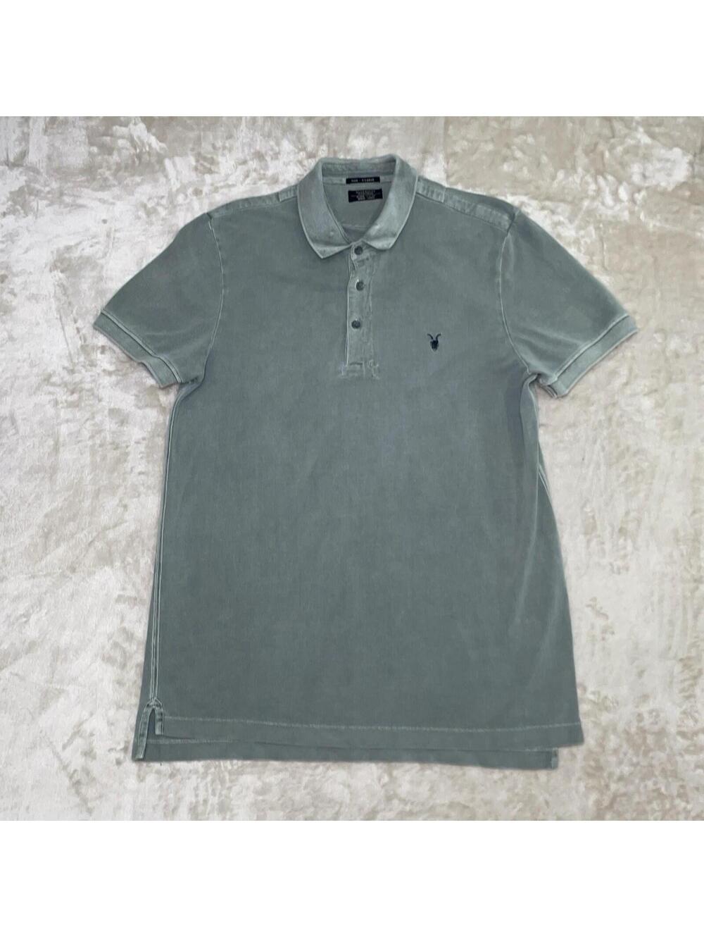 ALLSAINTS Spitalfields Co. Polo Gray Short Sleeve Shirt Collared Men’s XL